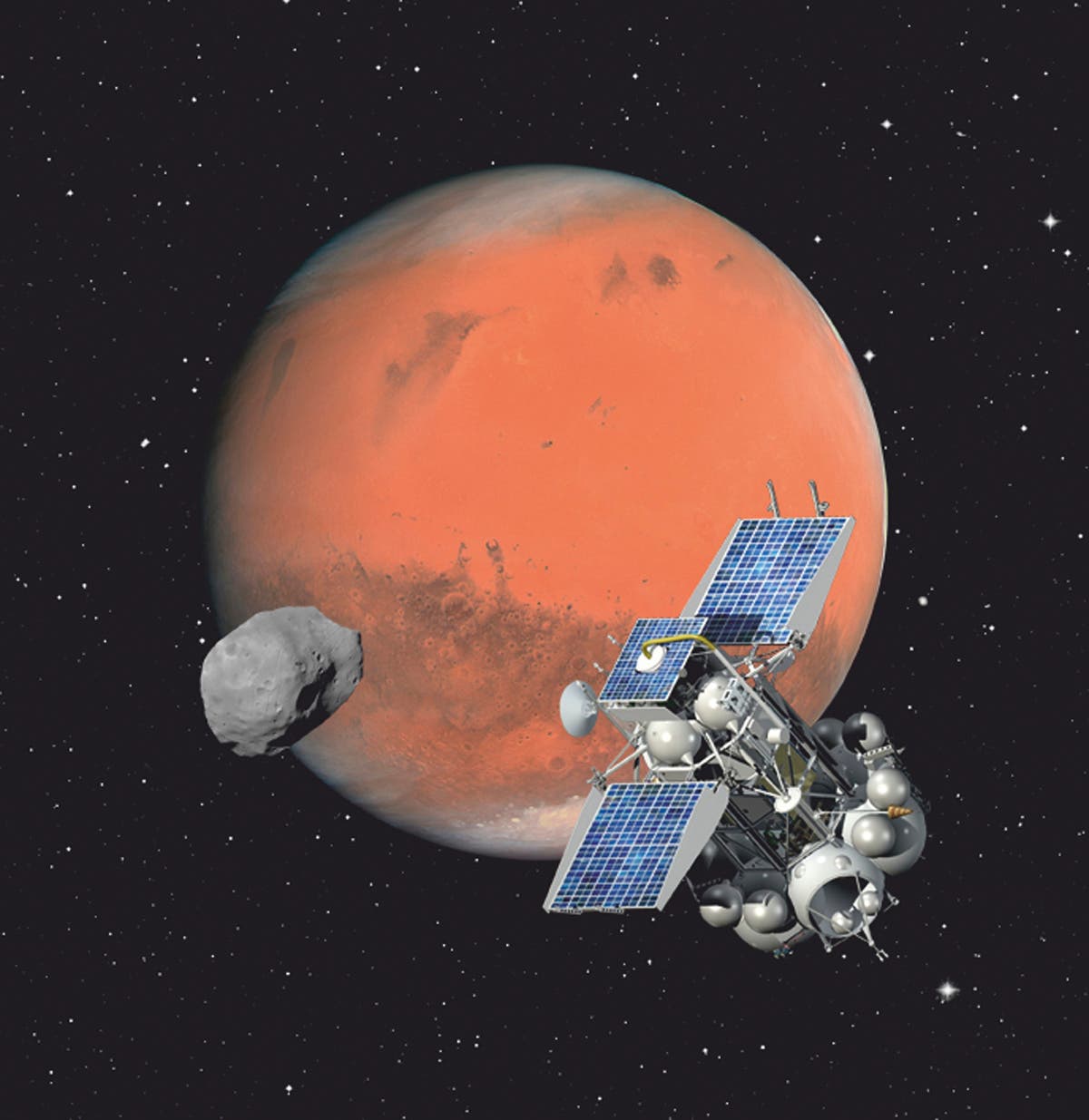 Phobos-Grunt im Marsorbit