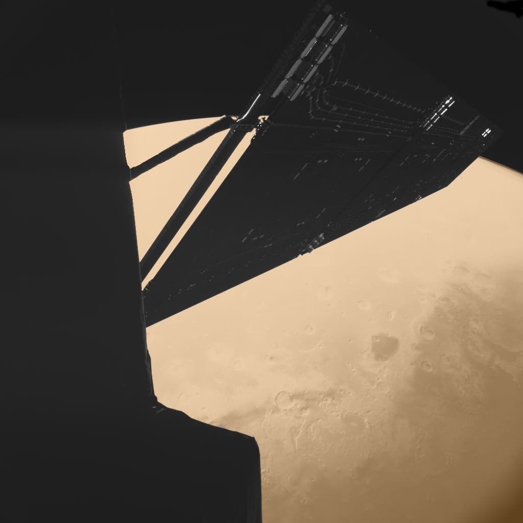 Rosetta beim Marsvorbeiflug