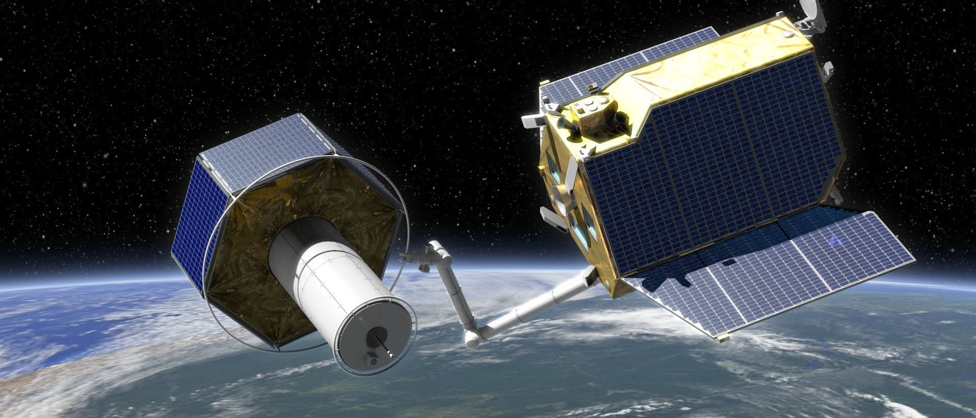 Die Satellitenmission DEOS (künstlerische Darstellung) Die Satellitenmission DEOS (künstlerische Darstellung)