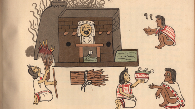 Dampfbad der Azteken im »Codex Magliabecchi« aus der Mitte des 16. Jahrhunderts.
