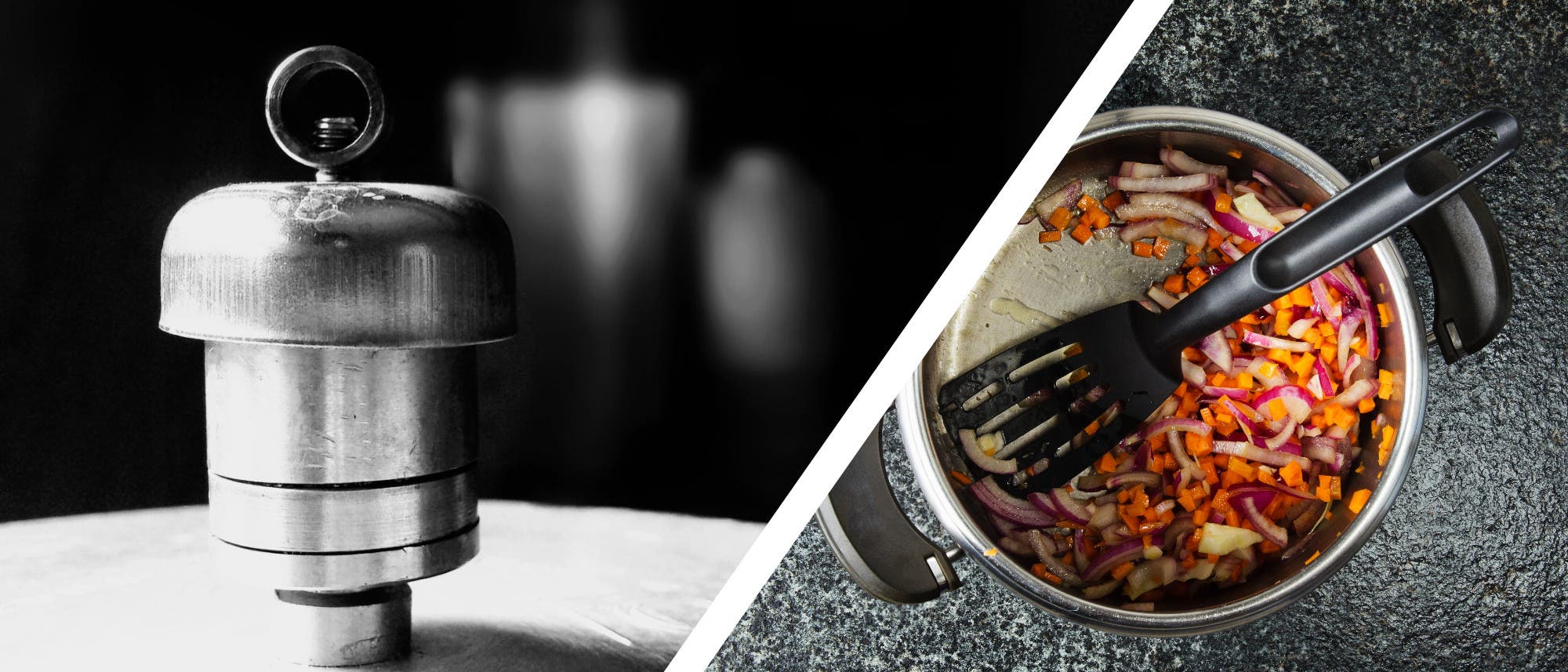 Der Dampfdrucktopf erlaubt schnelles und schonendes Kochen.