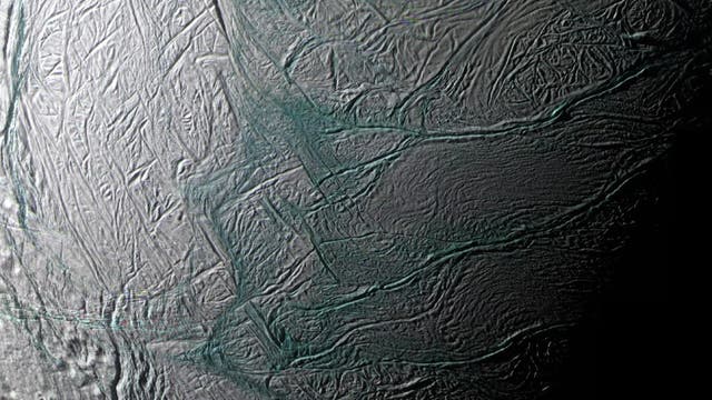 Die Südpolregion des Saturnmonds Enceladus