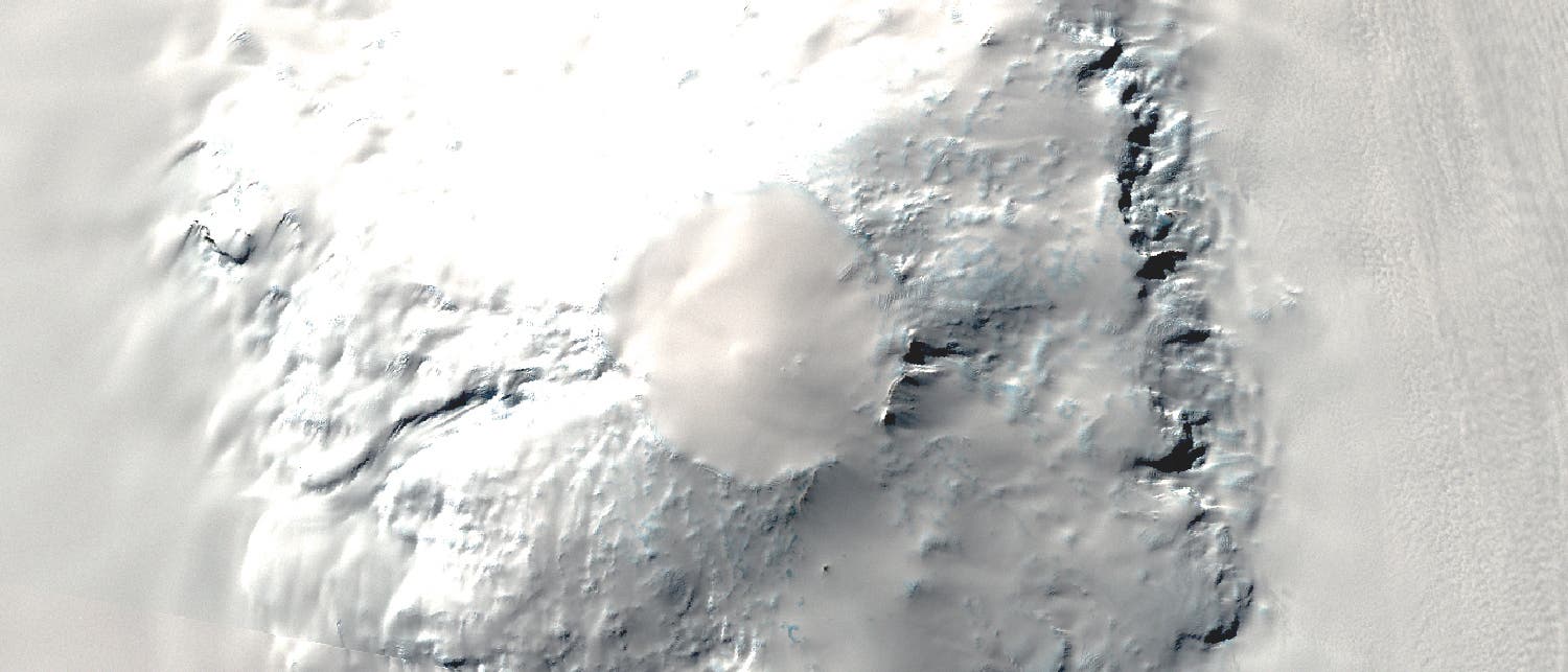 Satellitenaufnahme des Mount Takahe Satellitenaufnahme des Mount Takahe