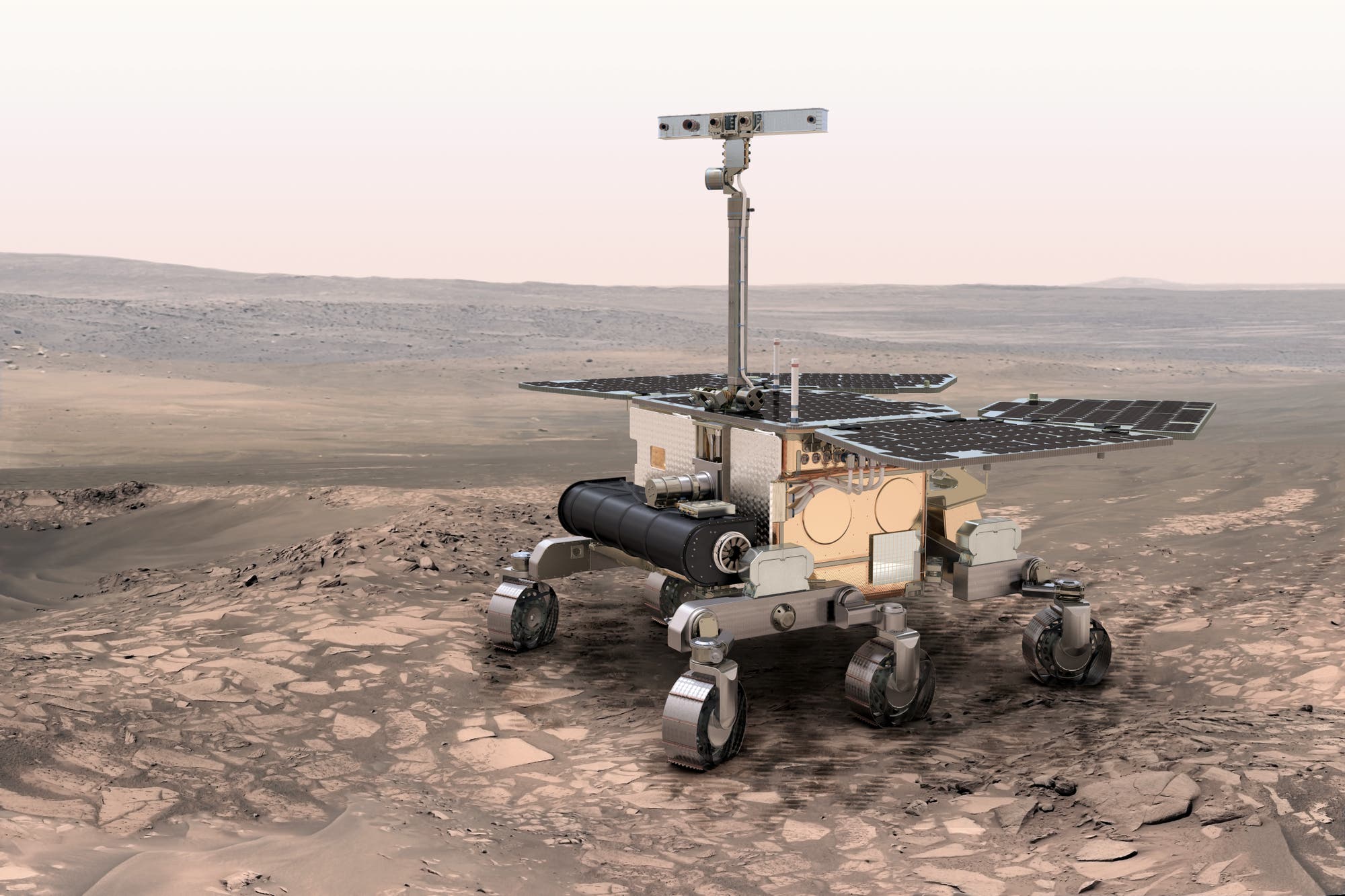 Konzept des Marsrovers von ExoMars 2020