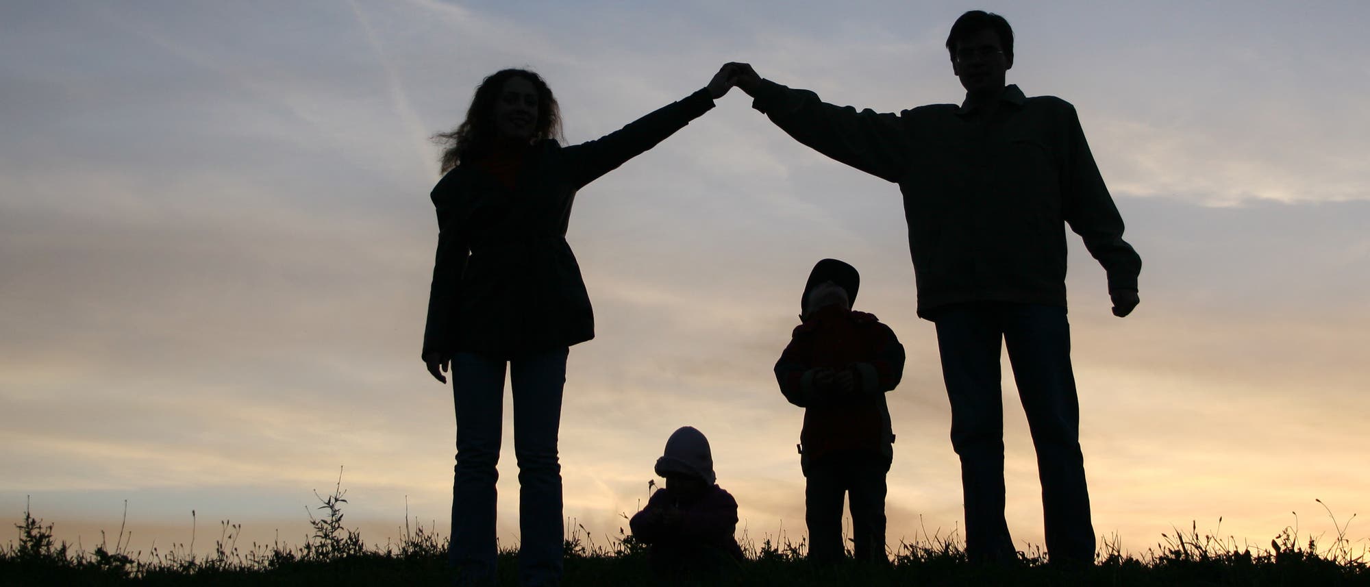 Familien-Silhouette Familien-Silhouette