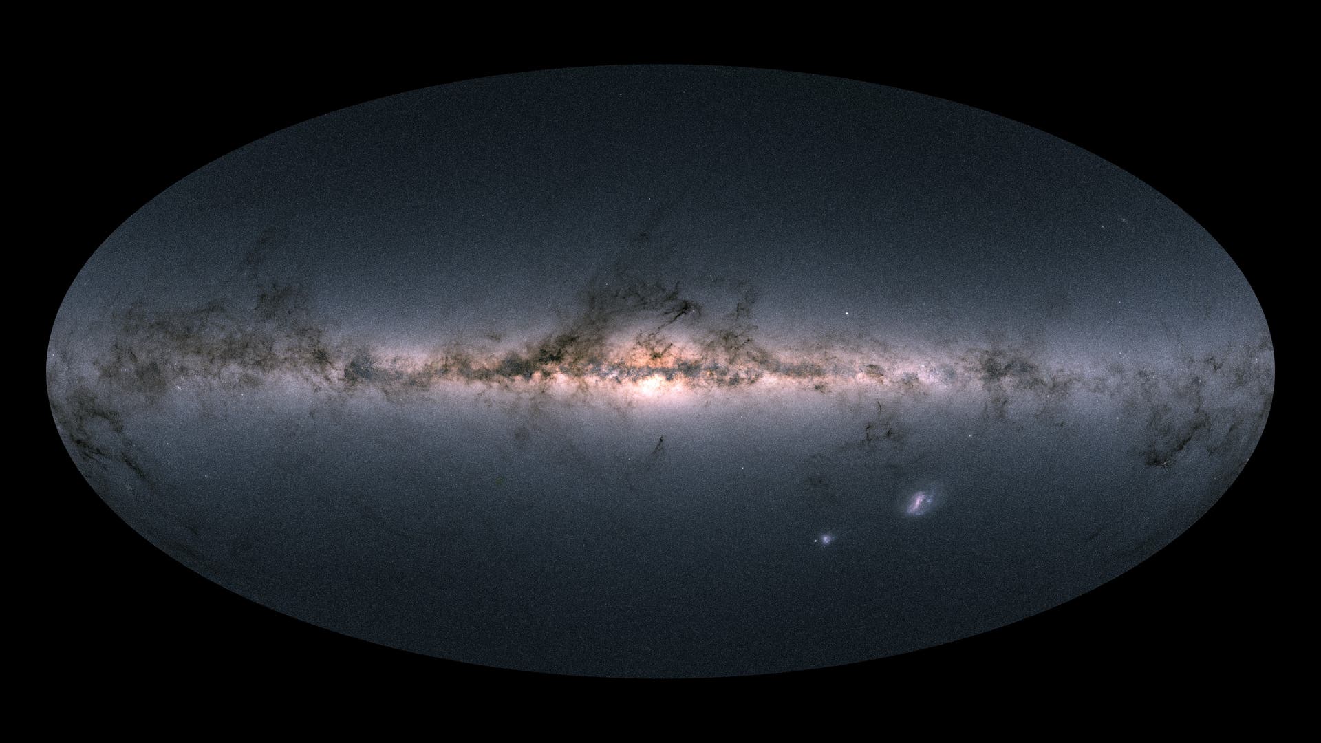 Karte des gesamten Himmels aus Daten des Gaia-Satelliten
