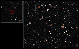 Hubble-Aufnahme der am weitesten entfernten Galaxie