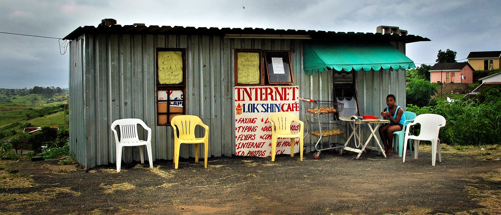 Altes Internetcafé in Südafrika Altes Internetcafé in Südafrika
