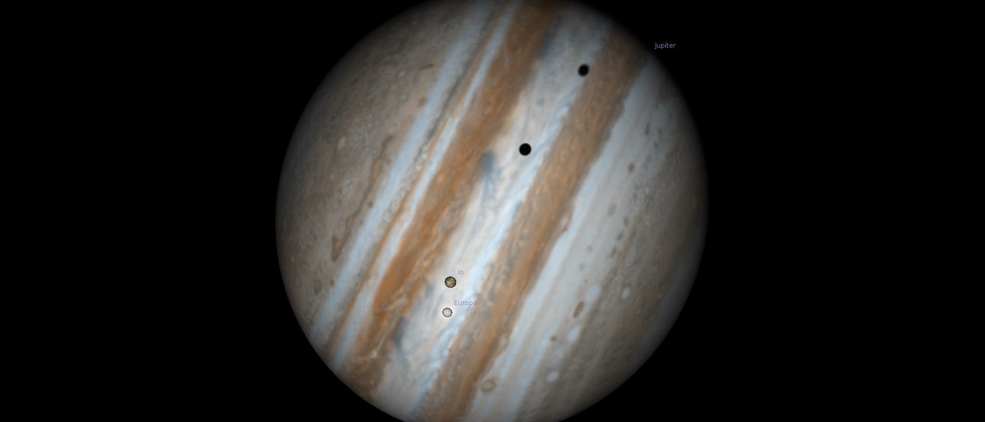 Io und Europa vor Jupiter Io und Europa vor Jupiter