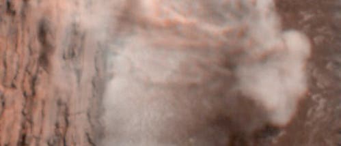 Eine Lawine auf dem Mars Eine Lawine auf dem Mars