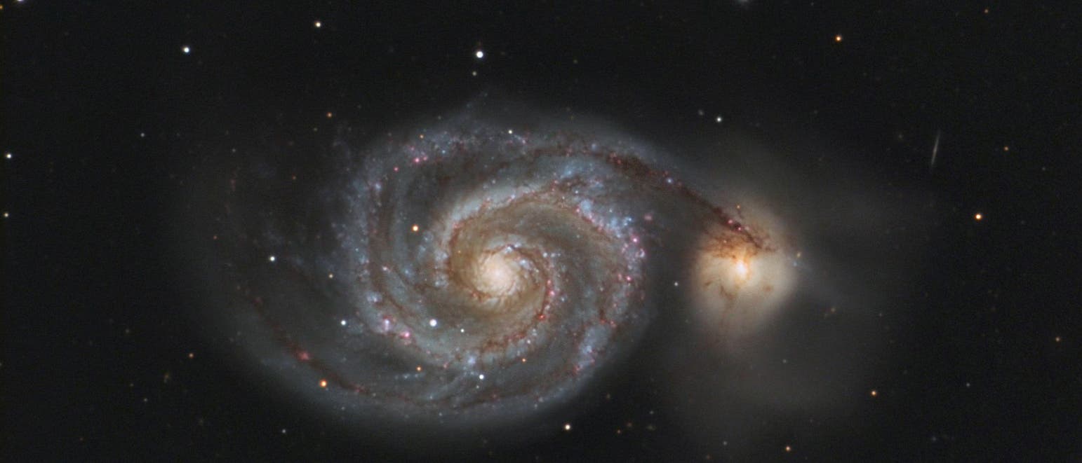 Whirlpool-Galaxie Messier 51 im Sternbild Jagdhunde Whirlpool-Galaxie Messier 51 im Sternbild Jagdhunde