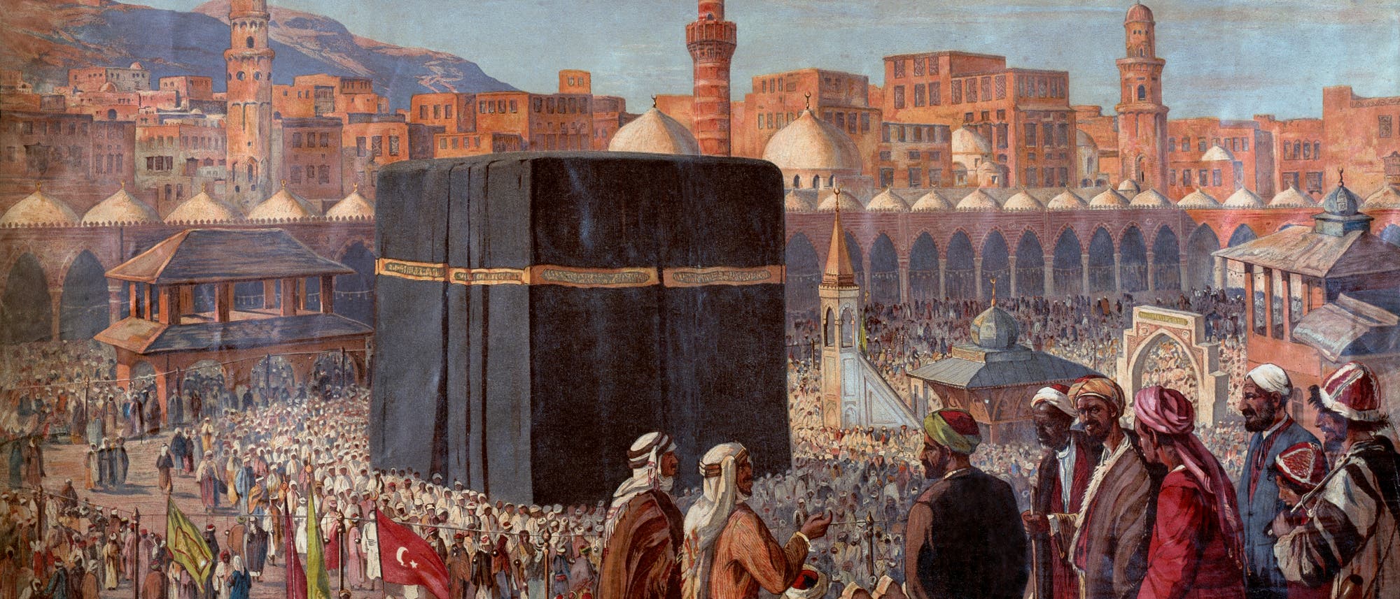 Die Hadsch in Mekka in einer Darstellung um 1900 Die Hadsch in Mekka in einer Darstellung um 1900