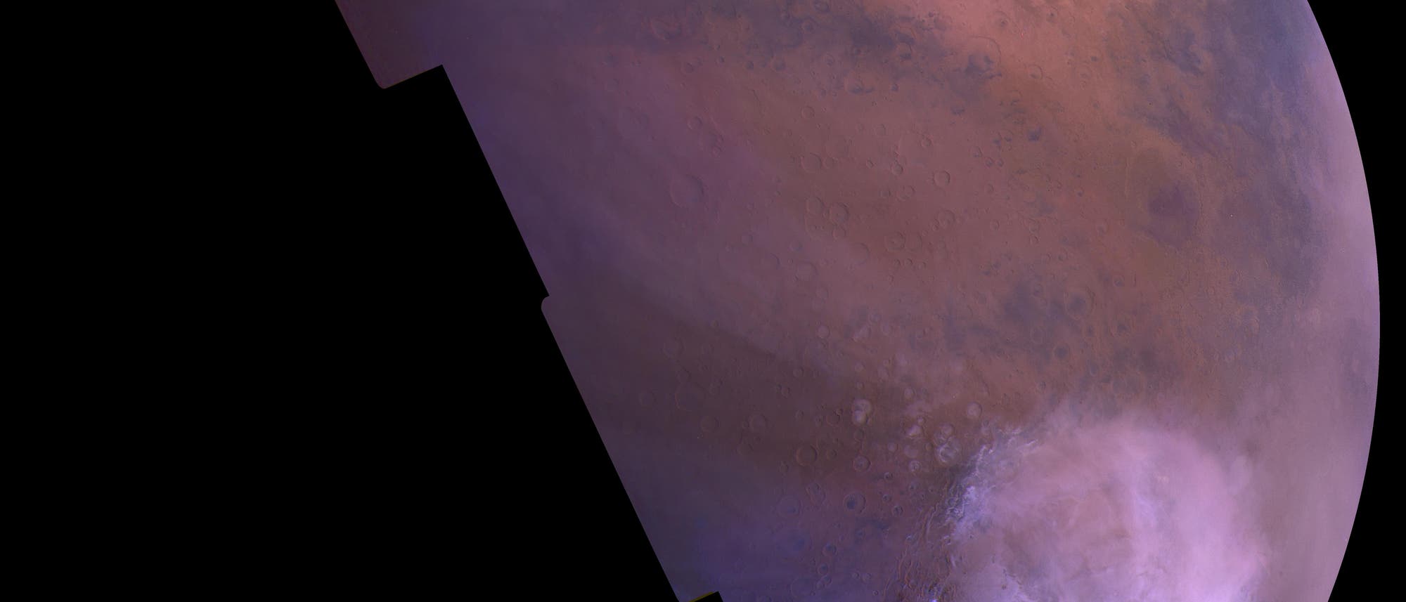 Die Südhalbkugel des Mars im Winter Die Südhalbkugel des Mars im Winter