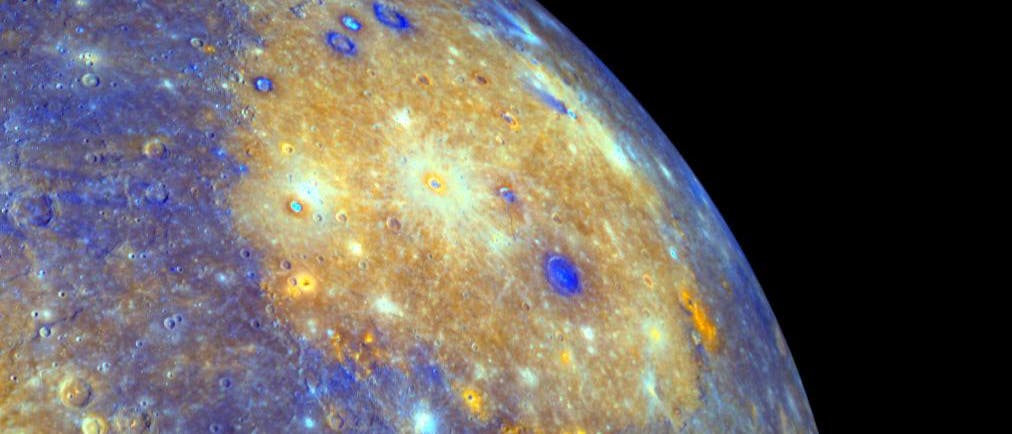 Das Caloris-Becken auf Merkur Das Caloris-Becken auf Merkur