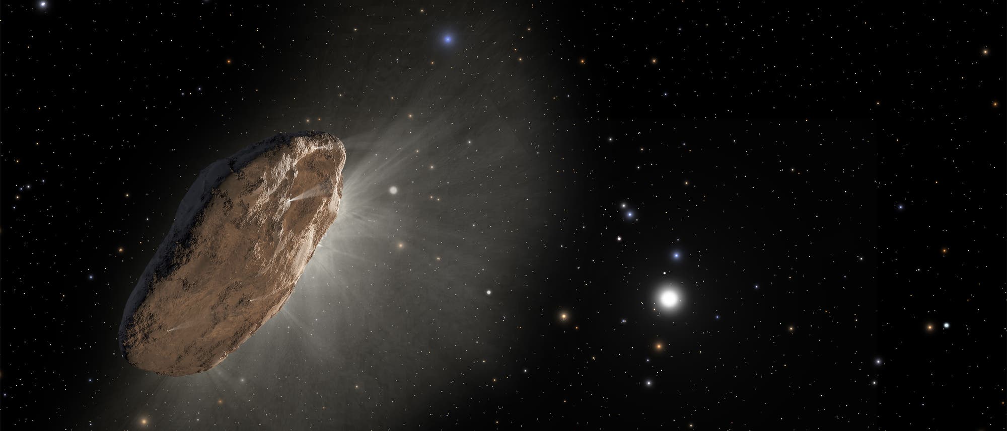 Der interstellare Besucher ist ein Komet (künstlerische Darstellung) Der interstellare Besucher ist ein Komet (künstlerische Darstellung)