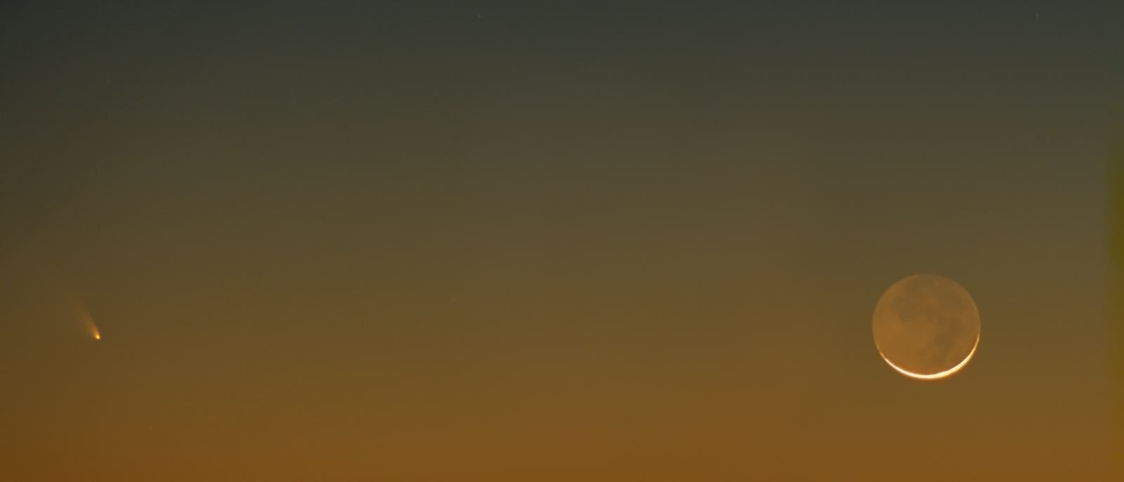 Komet PANSTARRS mit Mond und Uranus Komet PANSTARRS mit Mond und Uranus