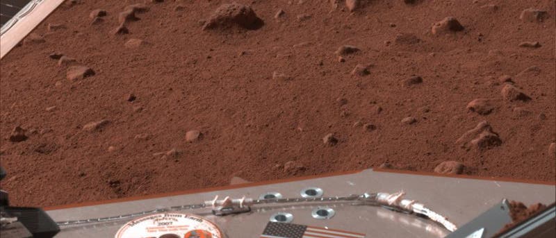 Blick in die Marswüste am Phoenix-Landeplatz