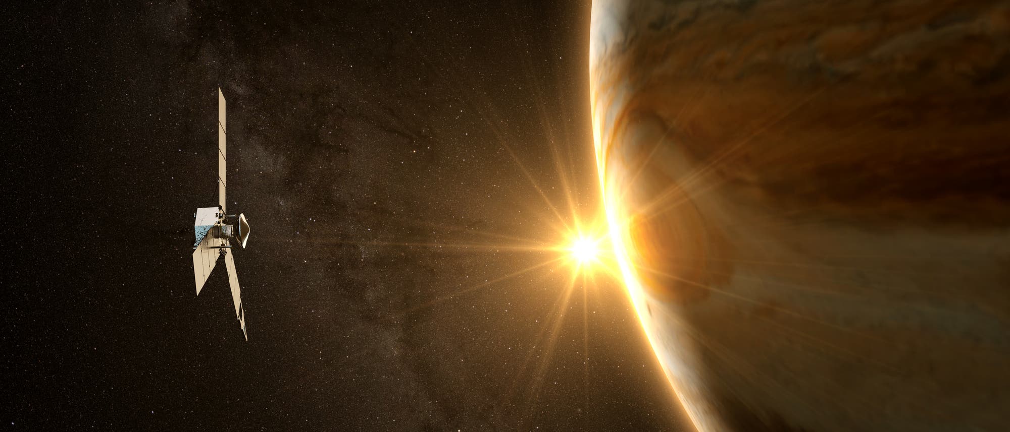 Raumsonde Juno bei Jupiter Raumsonde Juno bei Jupiter