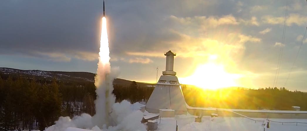 Start einer REXUS-Rakete Start einer REXUS-Rakete