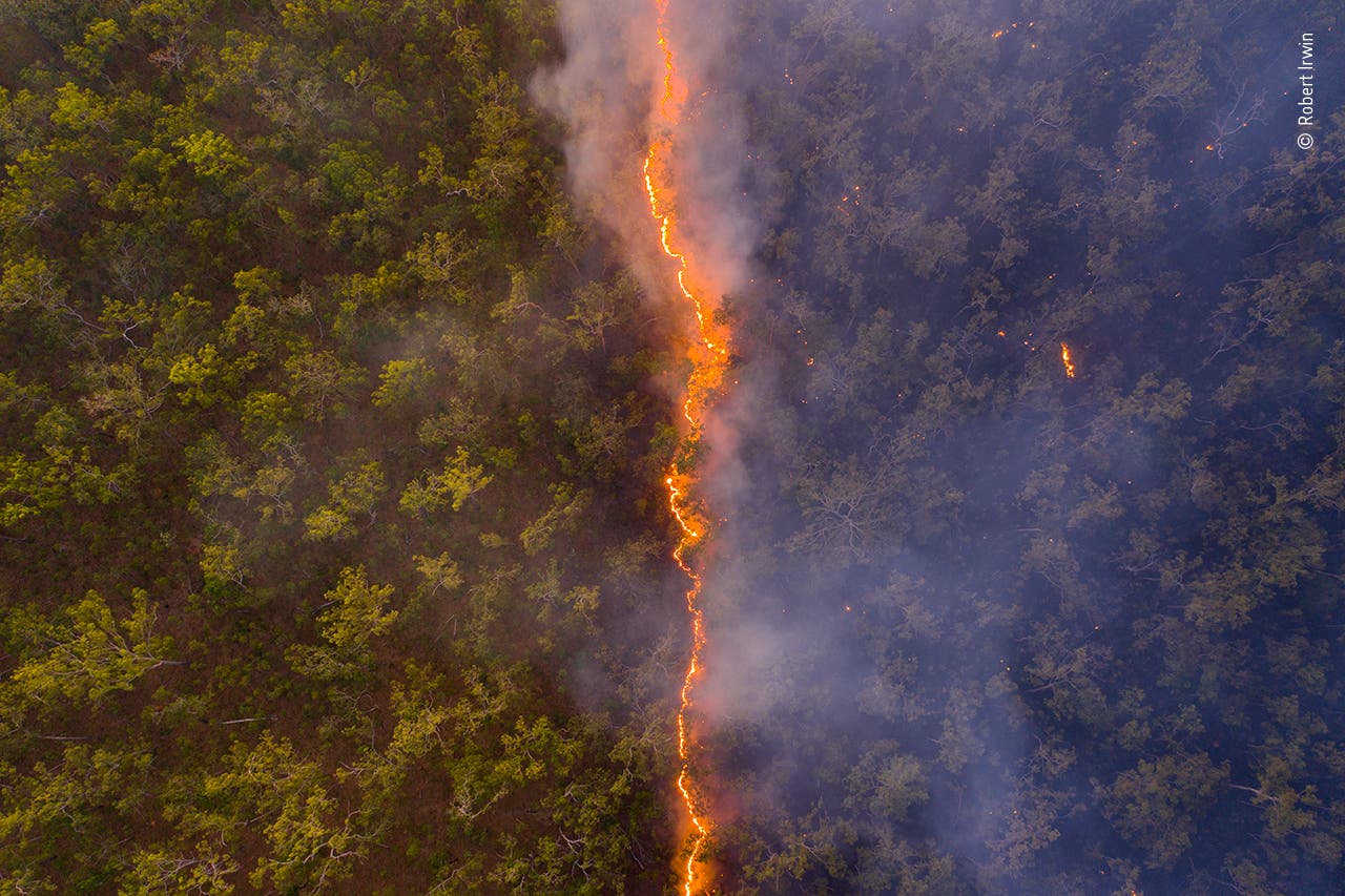 Feuersbrunst in Queensland, Australien