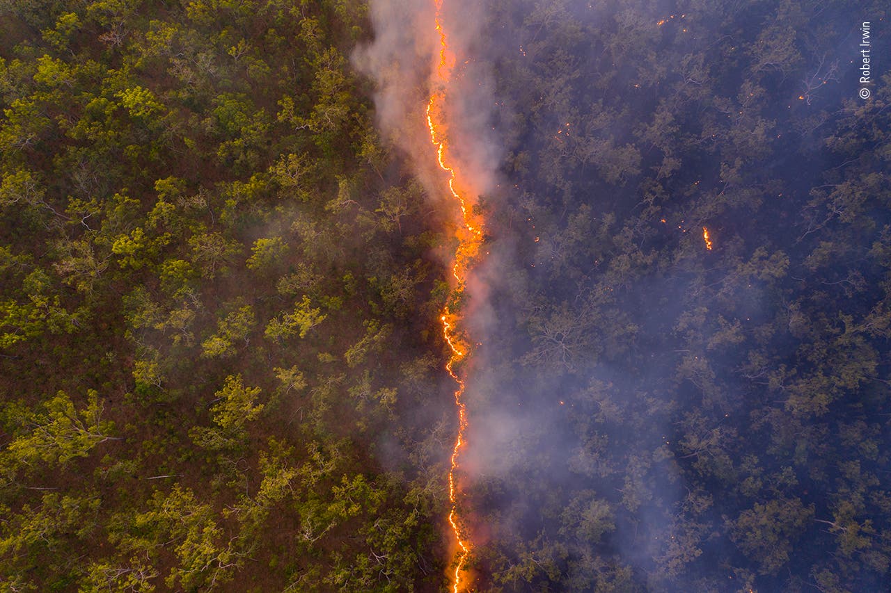 Feuersbrunst in Queensland, Australien Feuersbrunst in Queensland, Australien