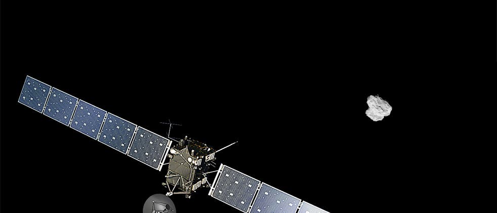 Rosetta nähert sich dem Kometen an Rosetta nähert sich dem Kometen an
