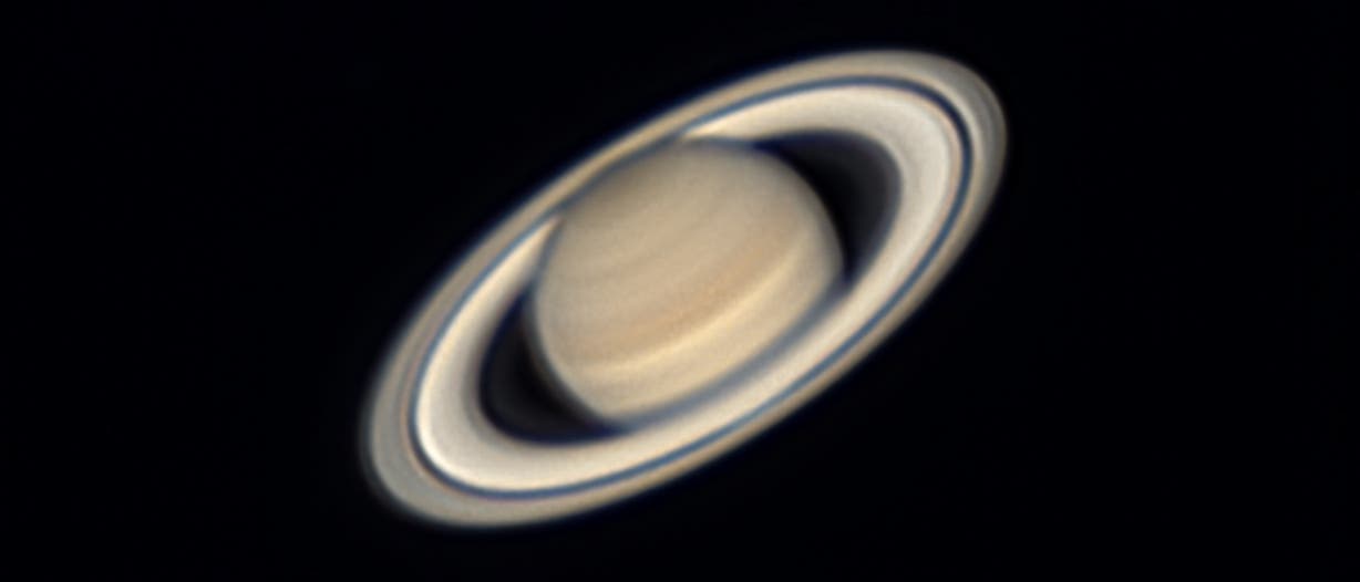 Der Ringplanet Saturn bei voller Ringöffnung
