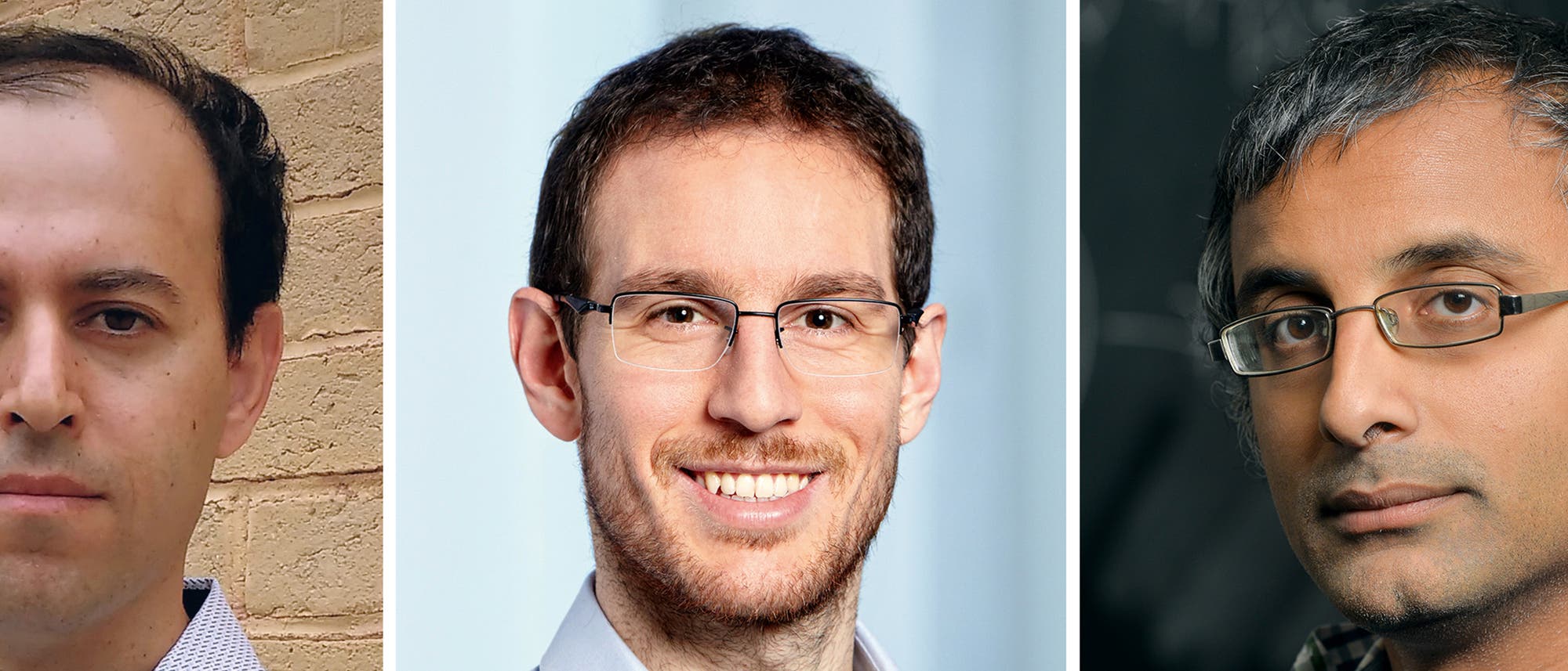 Drei der vier mit der Fields-Medaille 2018 ausgezeichneten Mathematiker (von links nach rechts): Caucher Bikar, Alessio Figalli und Akshay Venkatesh. Drei der vier mit der Fields-Medaille 2018 ausgezeichneten Mathematiker (von links nach rechts): Caucher Bikar, Alessio Figalli und Akshay Venkatesh.