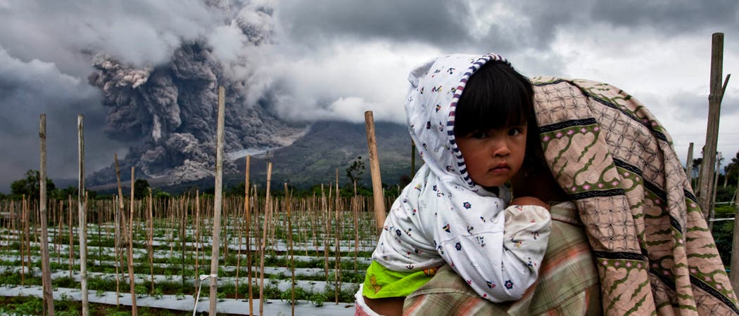 Ausbruch am Vulkan Sinabung Ausbruch am Vulkan Sinabung