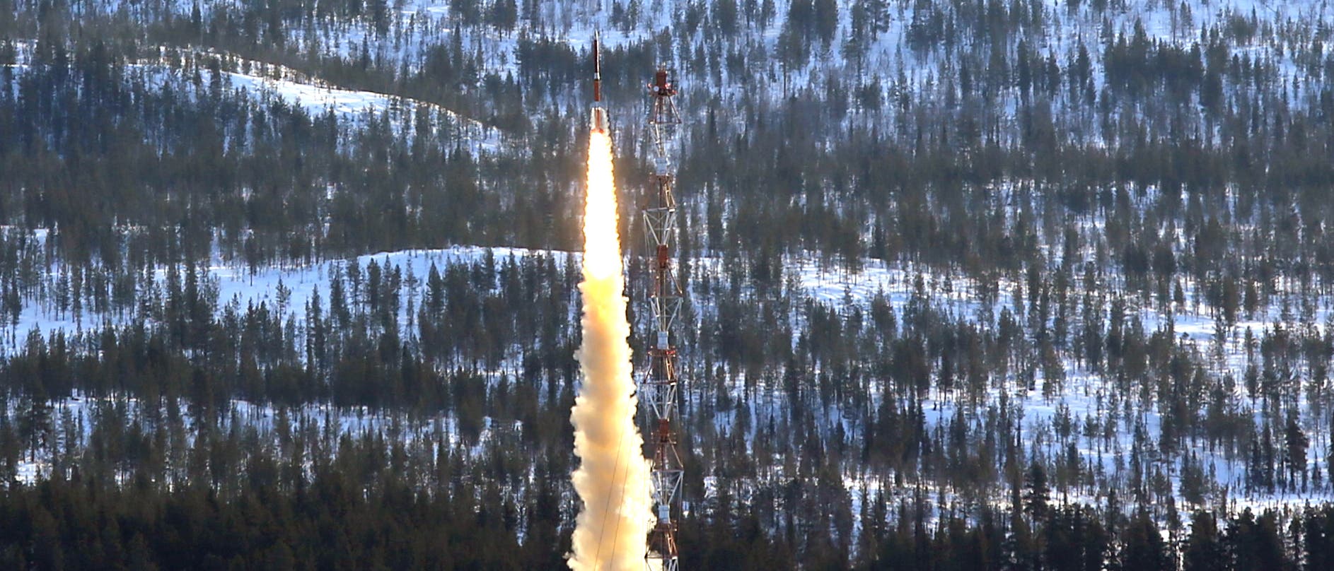 Start einer Texus-Rakete in Schwedisch-Lappland Start einer Texus-Rakete in Schwedisch-Lappland