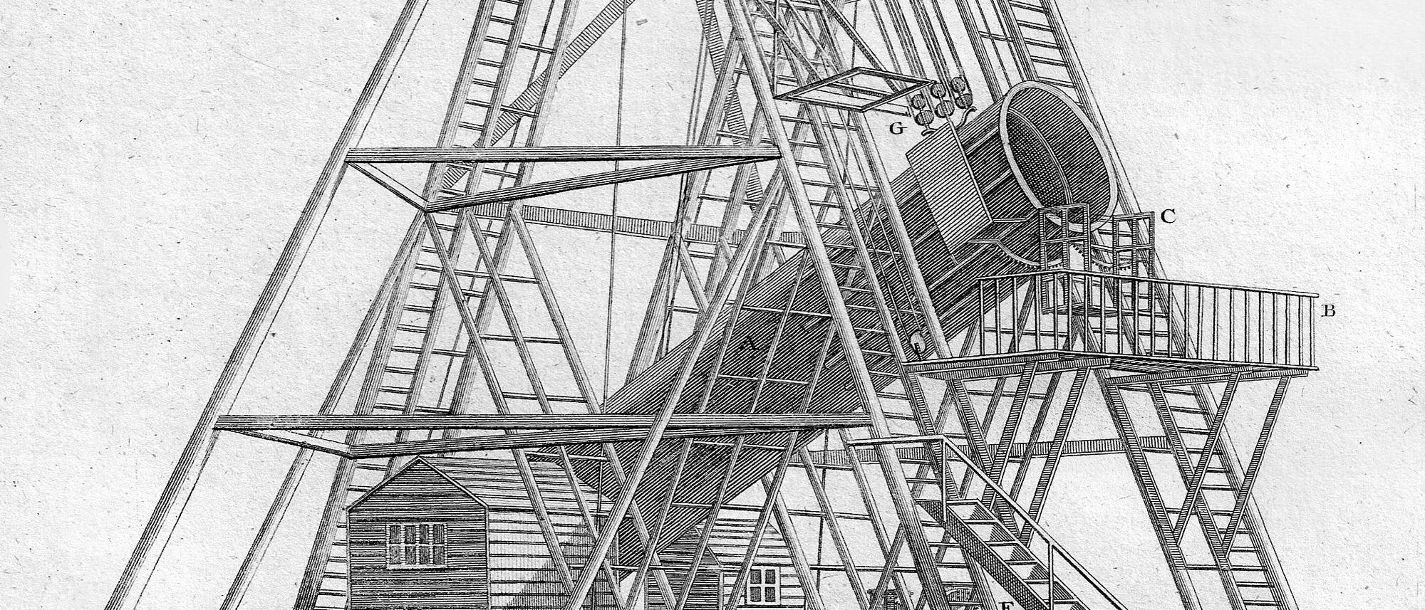 Das von William Herschel errichtete Teleskop Das von William Herschel errichtete Teleskop