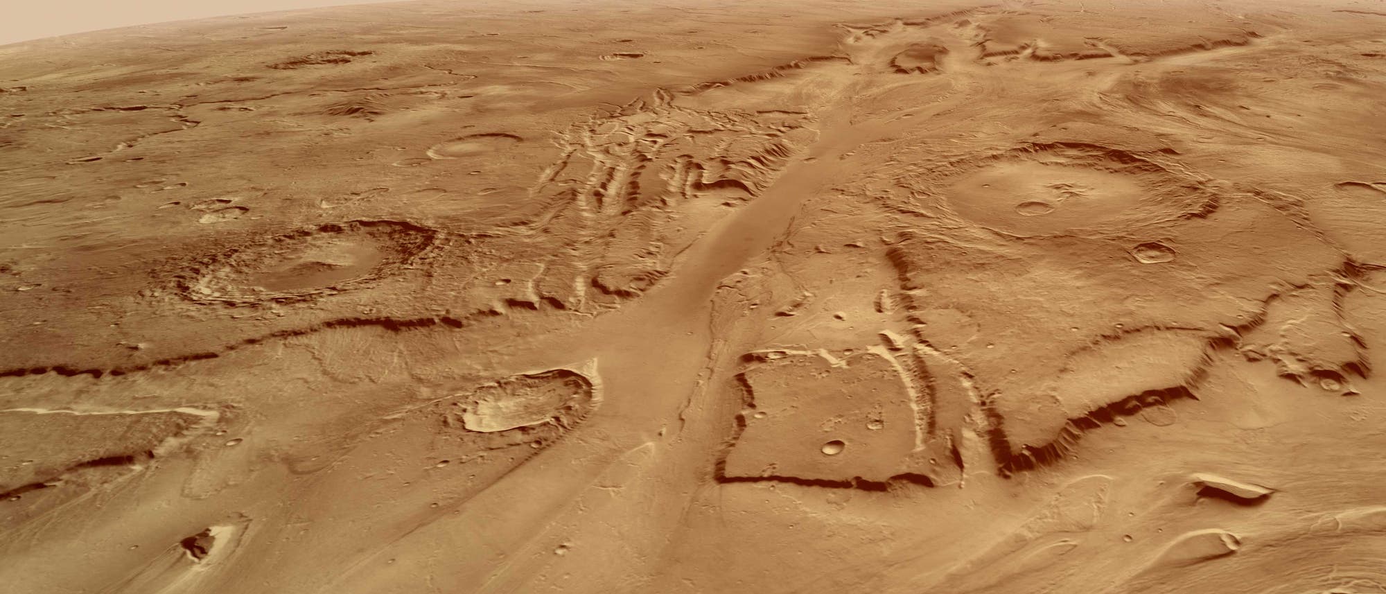 Kasei Valles auf der Marsoberfläche Kasei Valles auf der Marsoberfläche