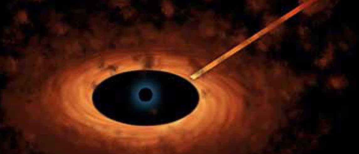Das zentrale Schwarze Loch von NGC 1365 im Vordergrung-Abschattungsmodell Das zentrale Schwarze Loch von NGC 1365 im Vordergrung-Abschattungsmodell
