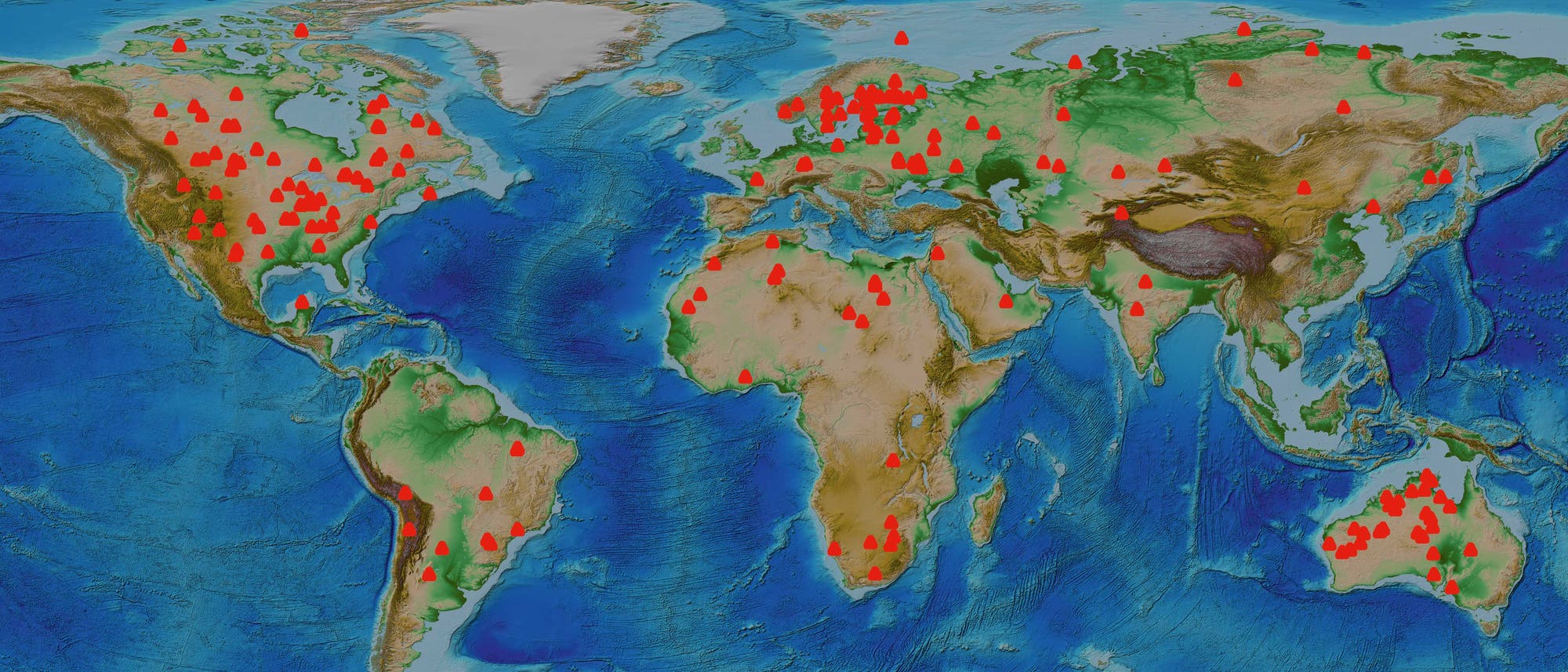 184 identifizierte terrestrische Impaktstrukturen 184 identifizierte terrestrische Impaktstrukturen