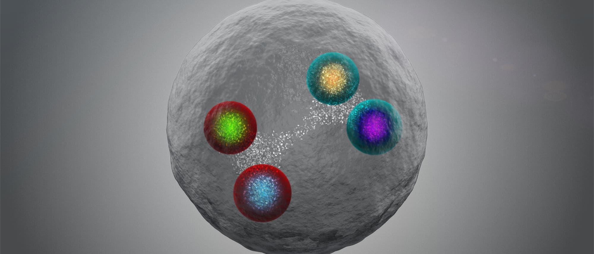 Illustration des neu entdeckten Tetraquarks X(6900) Illustration des neu entdeckten Tetraquarks X(6900)