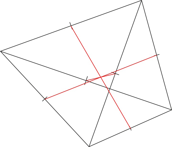 Viereck mit Diagonalen