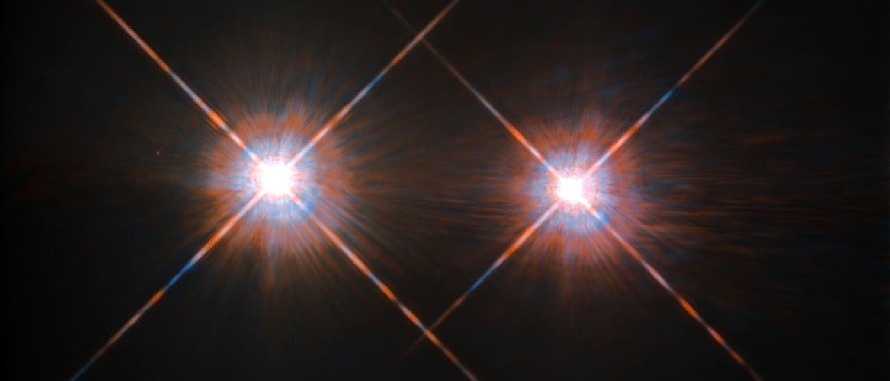 Hubbles bestes Bild von Alpha Centauri A und B Hubbles bestes Bild von Alpha Centauri A und B