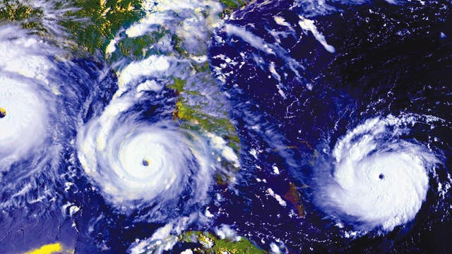 Zugweg von Hurrikan Andrew 1992