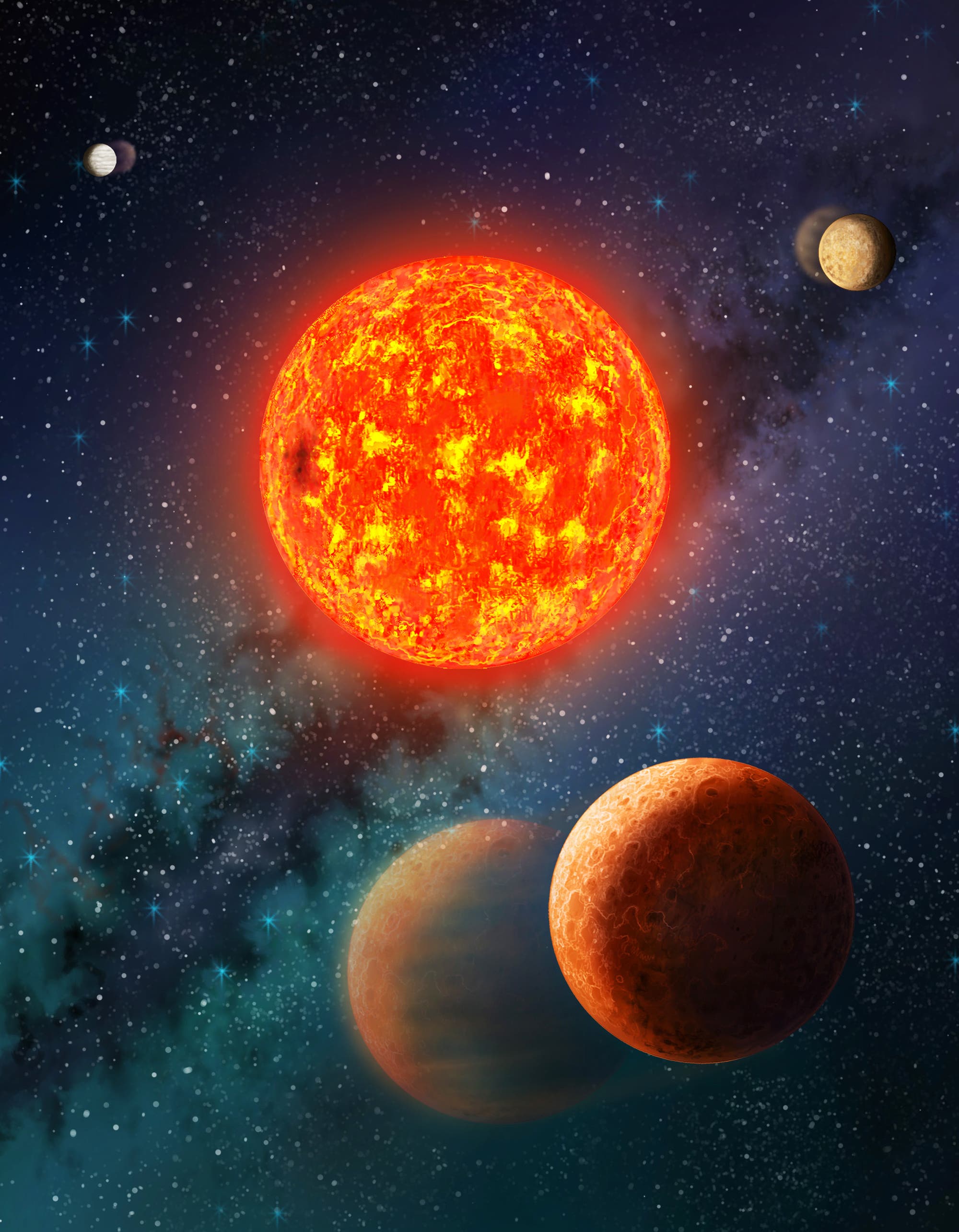 Das System Kepler-138 (künstlerische Darstellung)