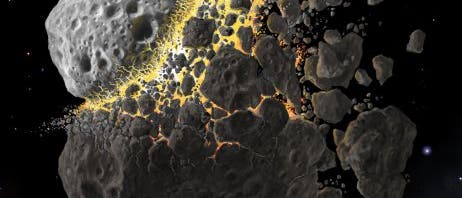Kollision von Asteroiden Kollision von Asteroiden