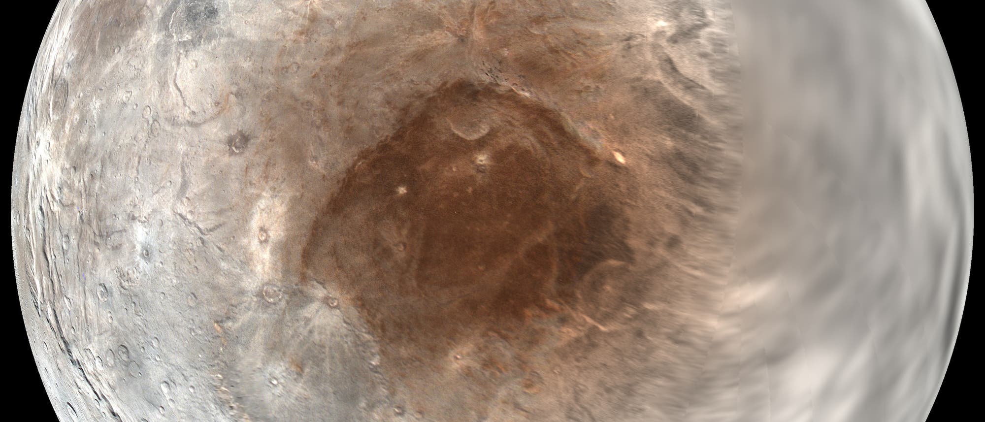 Übersichtsbild der Nordhemisphäre von Charon Übersichtsbild der Nordhemisphäre von Charon
