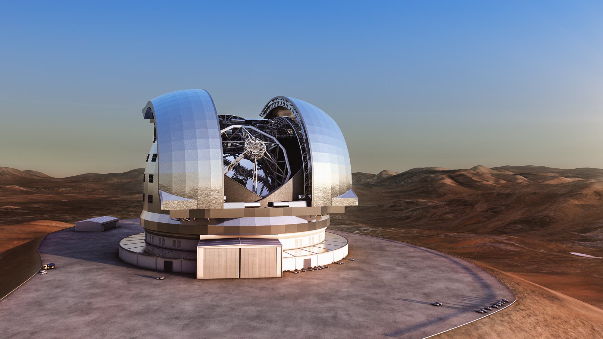Das "European Extremely Large Telescope" (Computergrafik)