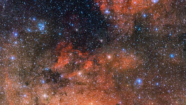 Das Umfeld um den offenen Sternhaufen Messier 18 im Sternbild Schütze (Übersichtbild)