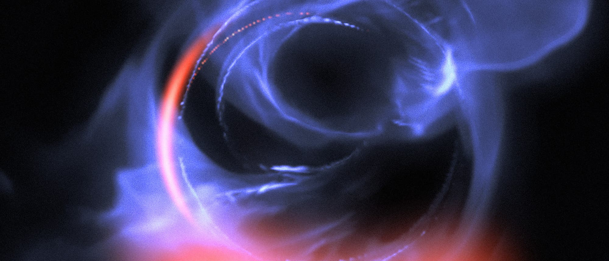Simulation eines Schwarzes Lochs wie das im Herzen der Milchstraße