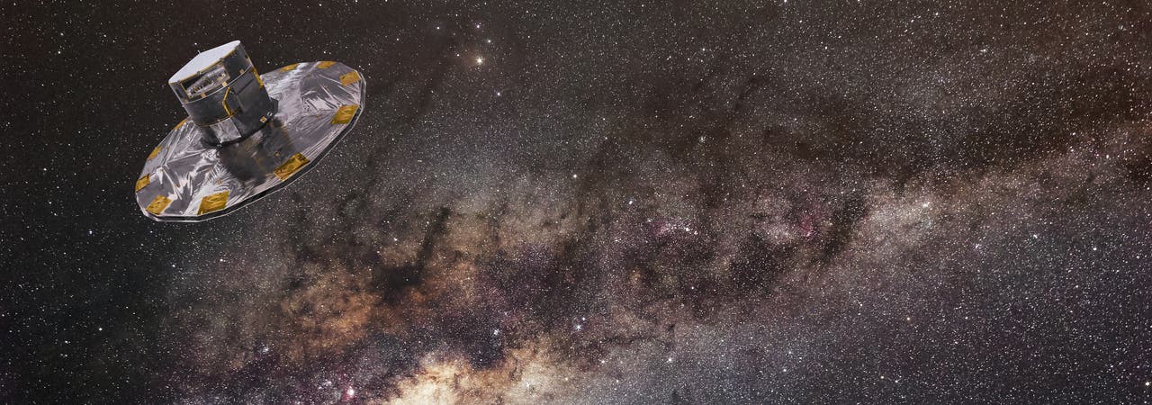 Gaia vor Milchstraßenpanorama