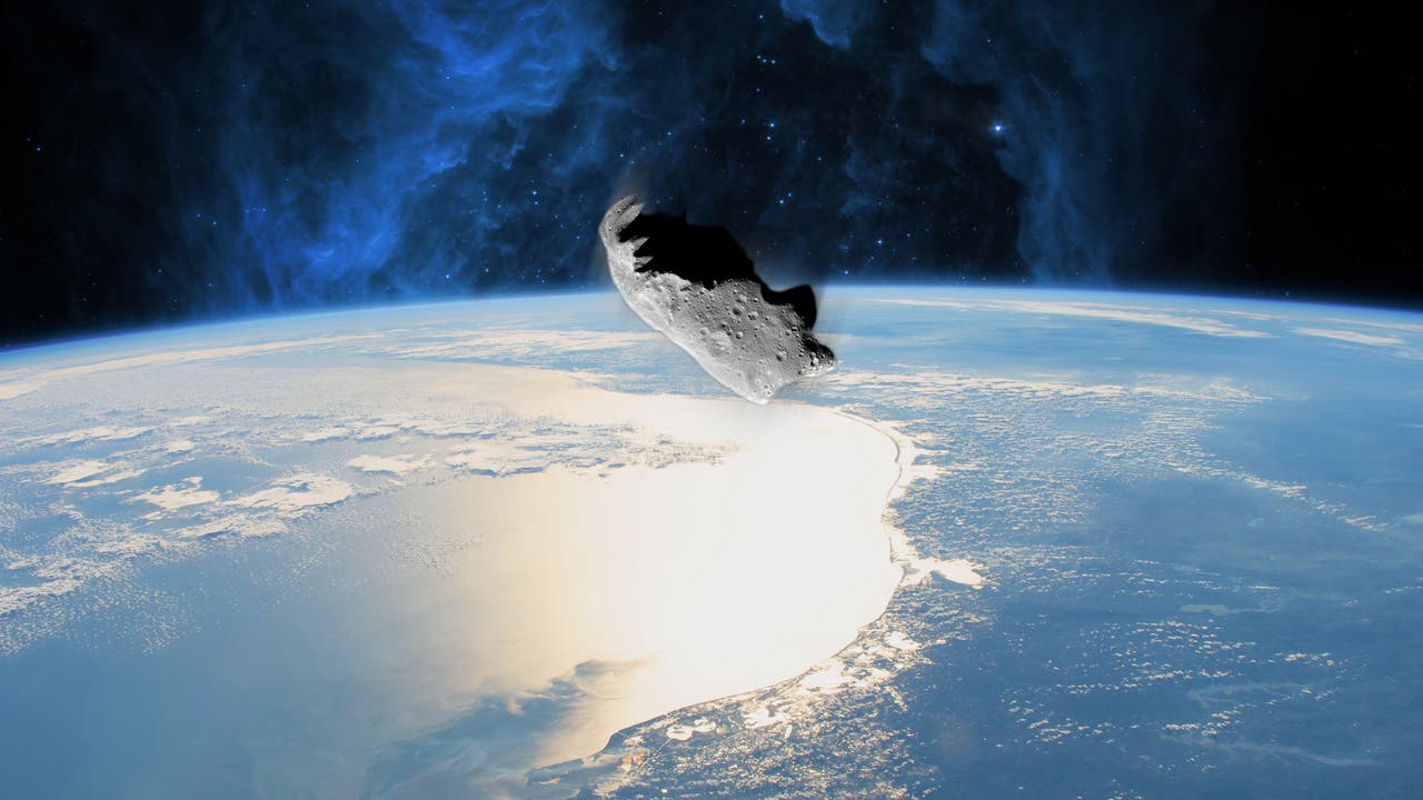 Illustration eines Meteoriteneinschlags
