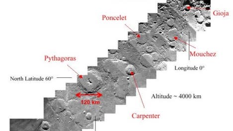 Ein Streifen Kraterlandschaft