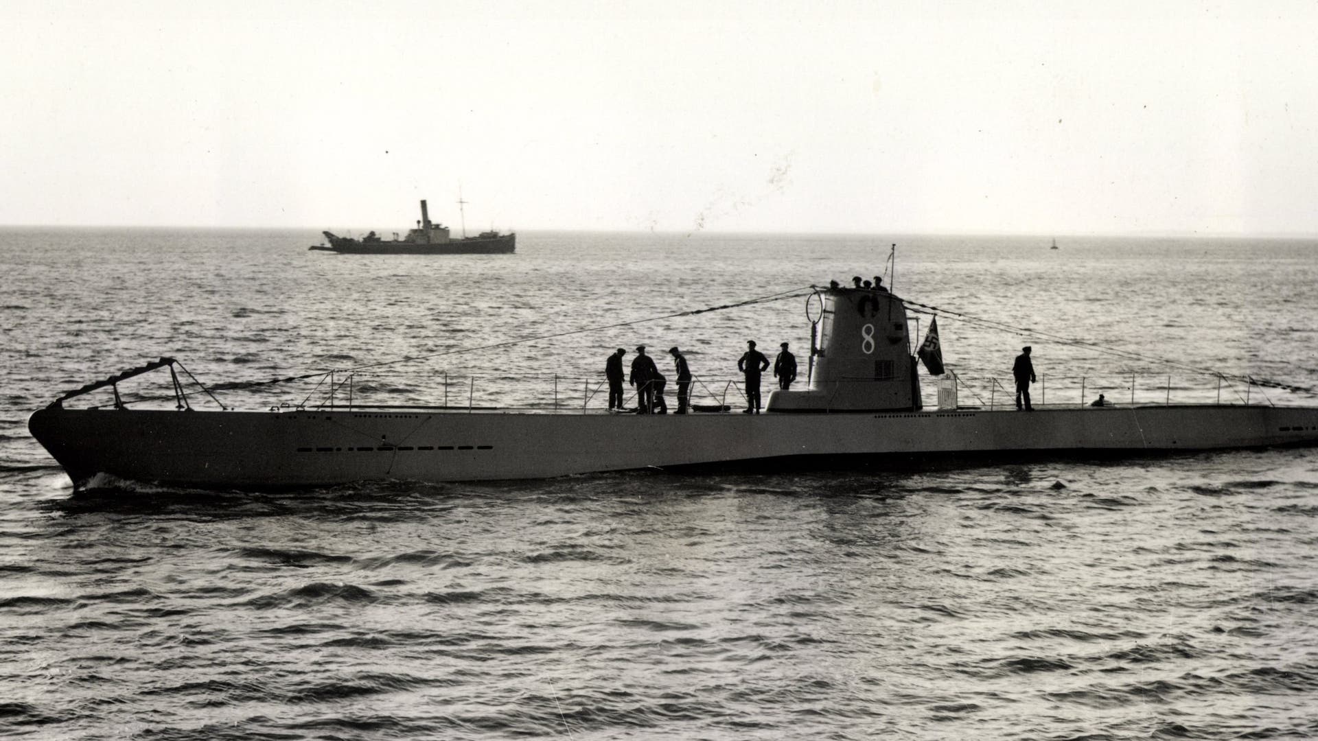 Das Unterseeboot U 8 der deutschen Kriegsmarine in den 1930er Jahren.