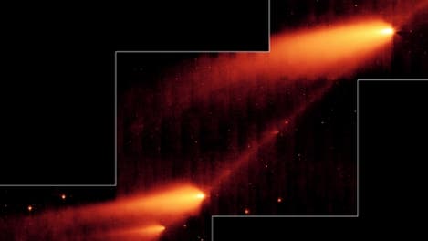 Der Komet im Fokus des Spitzer-Teleskopes