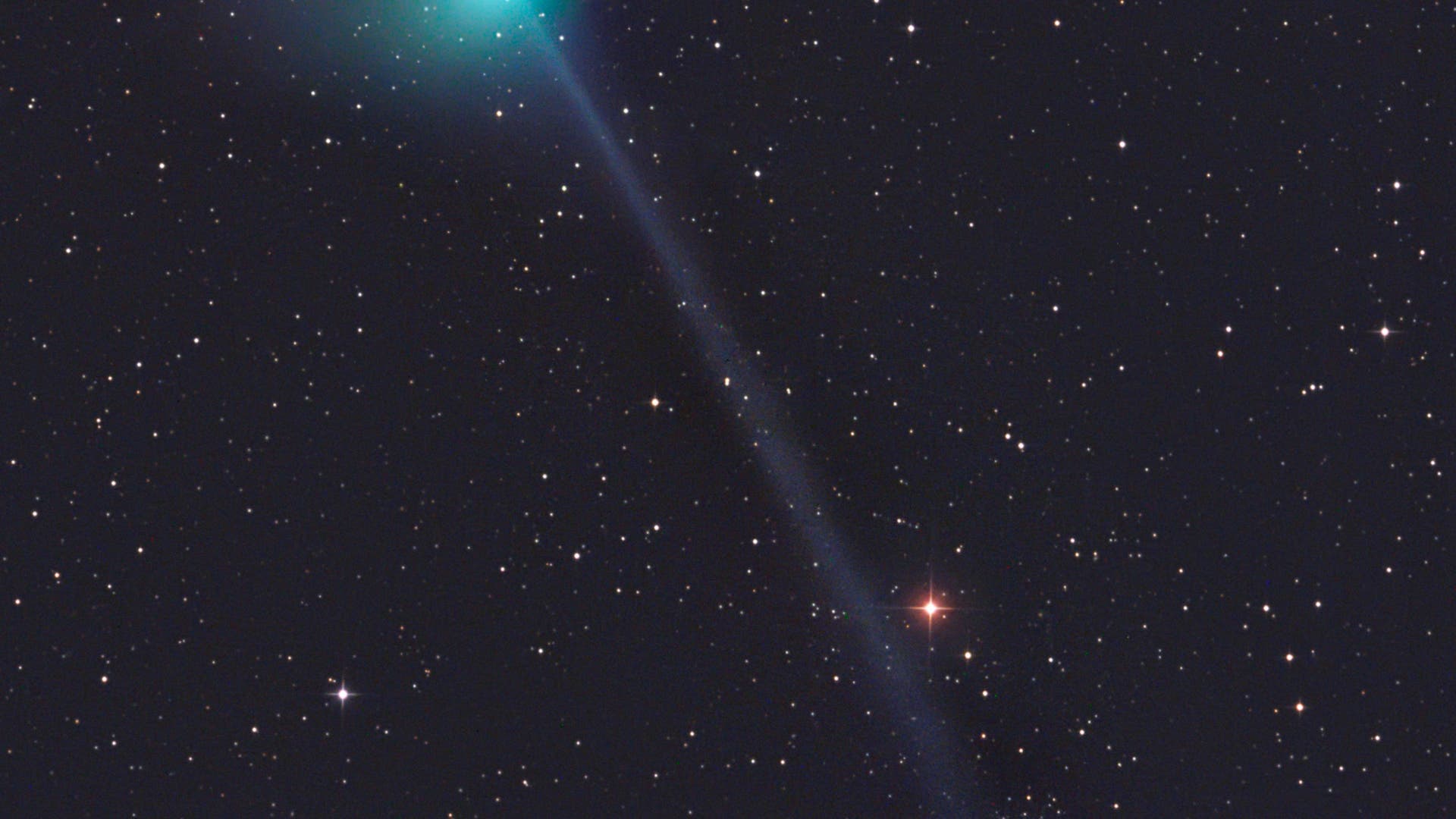 Komet Catalina überstreicht Sternhaufen NGC 5466 (Aufnahme von Gerald Rhemann)